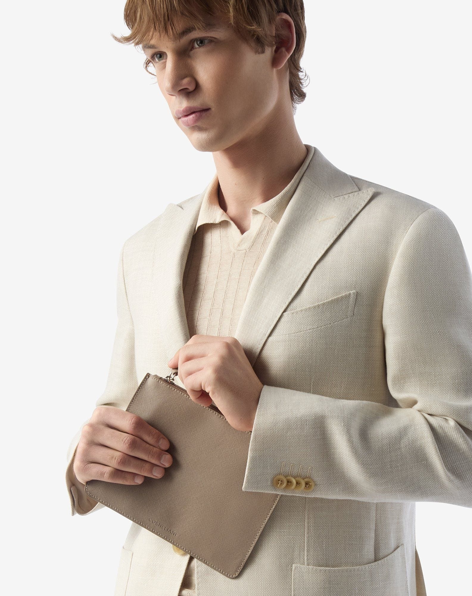 White wool and linen jacket - 5