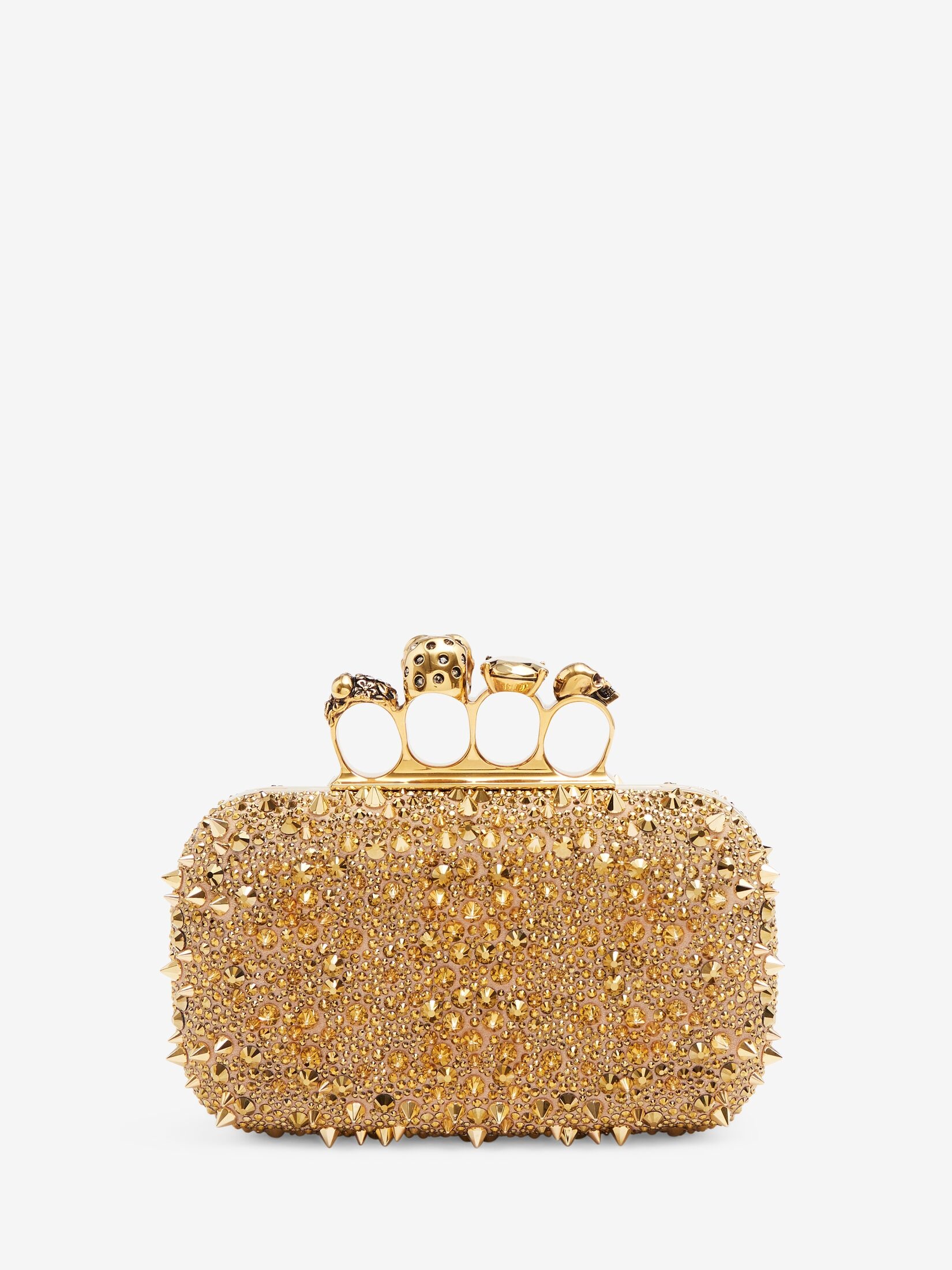 Women's Knuckle Clutch in Gold - 3