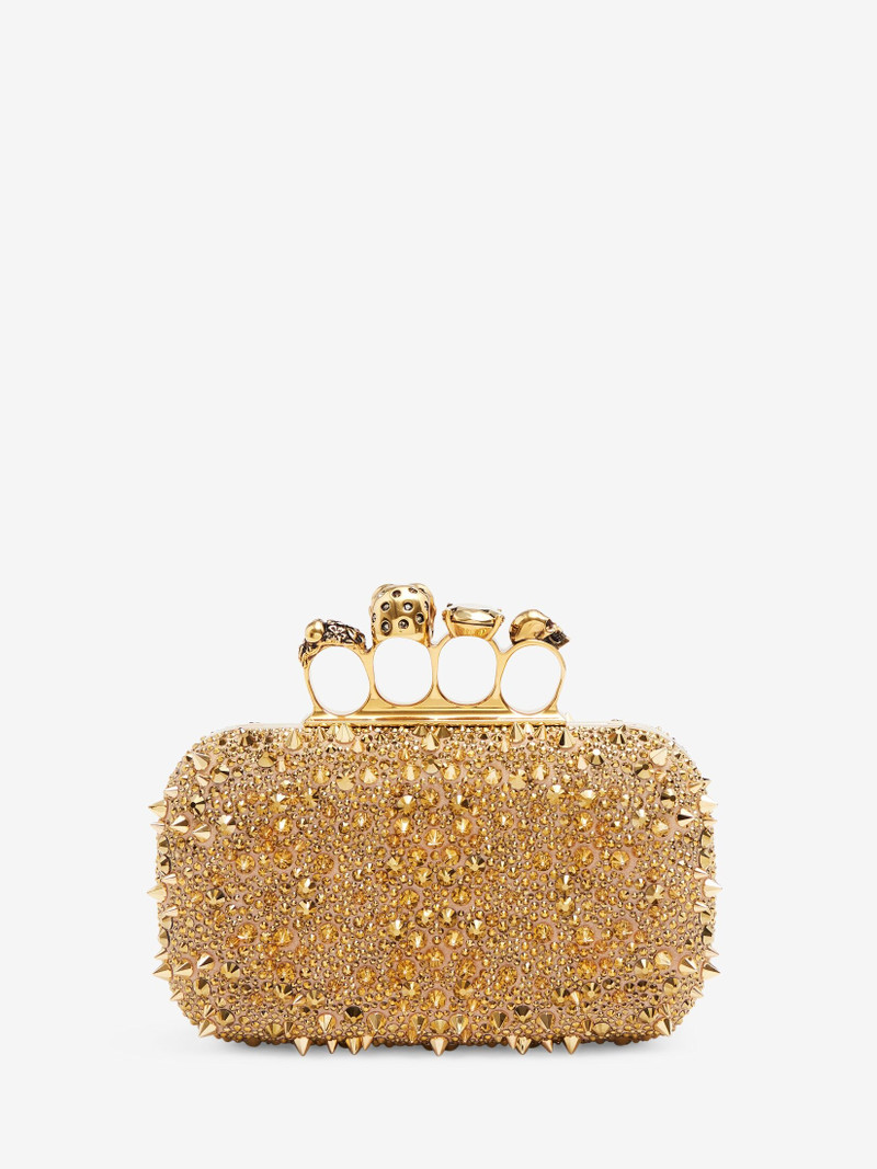 Women's Knuckle Clutch in Gold 3