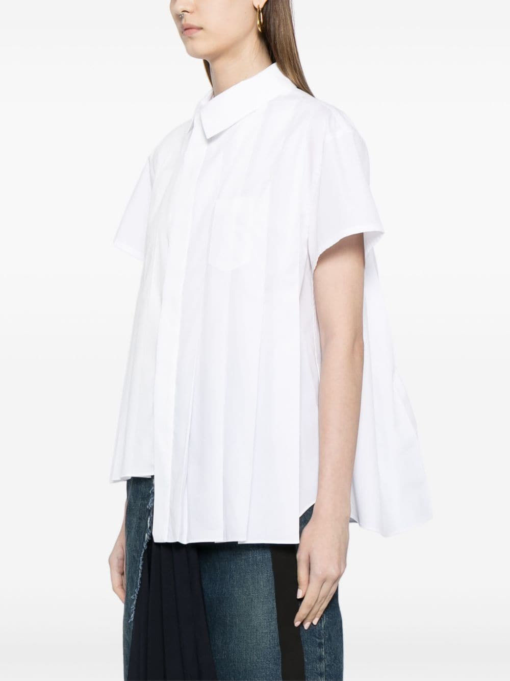 Sacai Women Pleated Shirt - 5