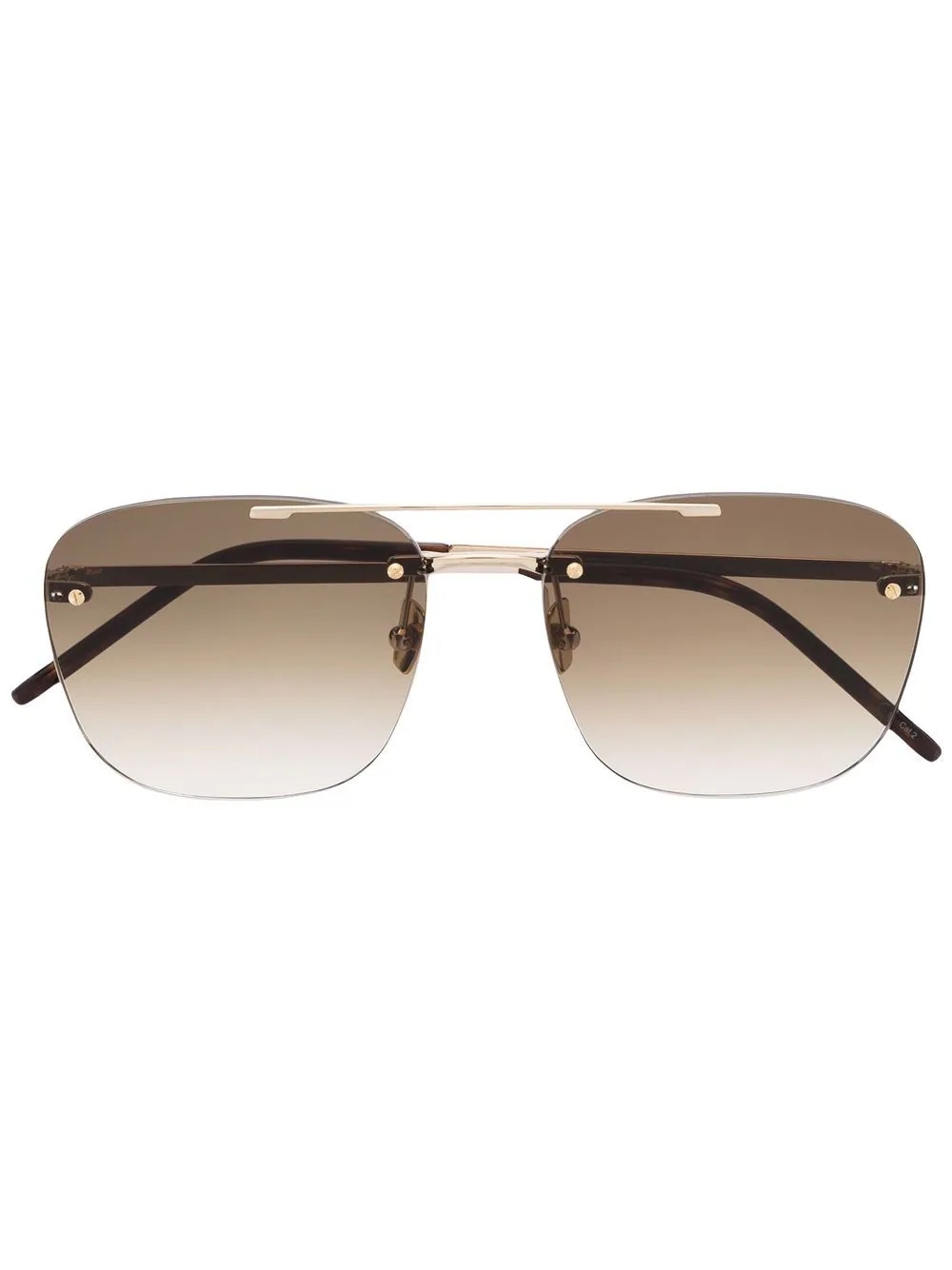 aviator-frame gradient sunglasses - 1