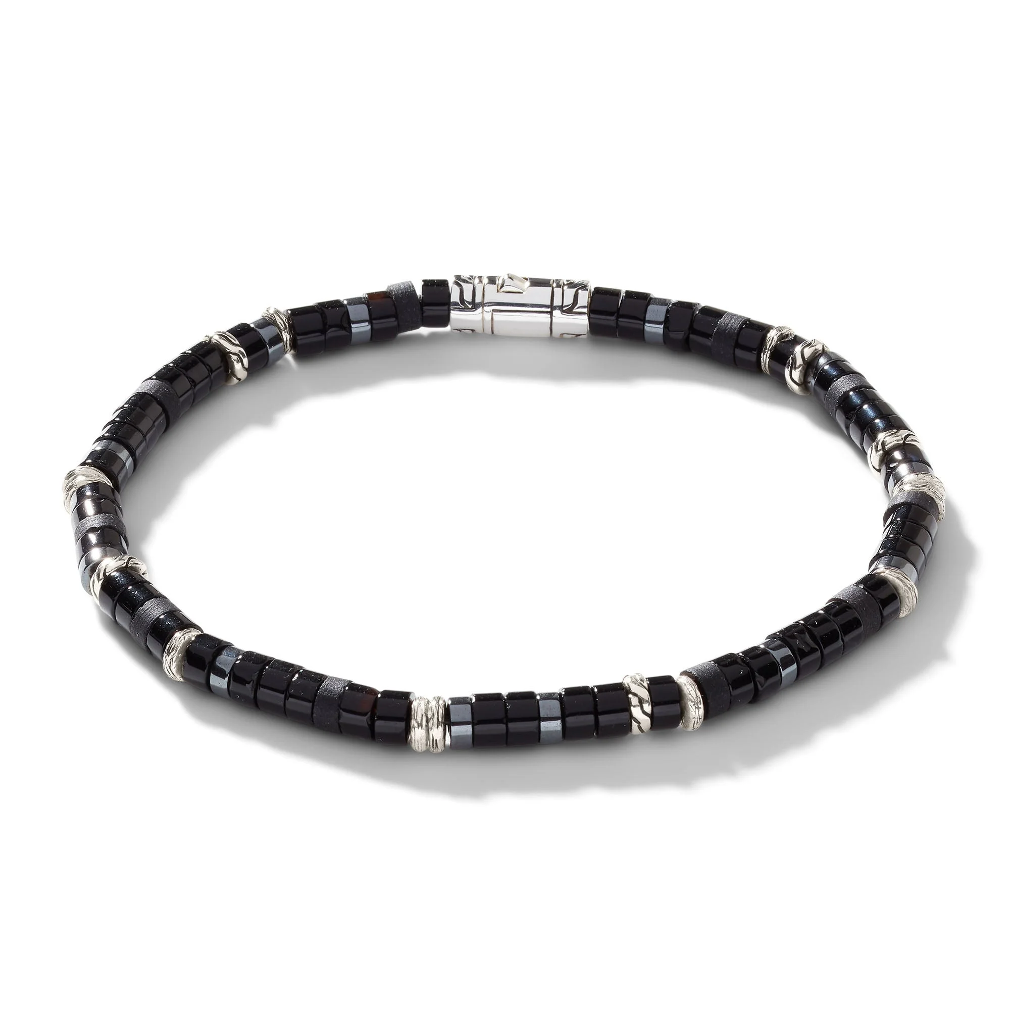 Heishi Bracelet, Sterling Silver, Hardstones - 1