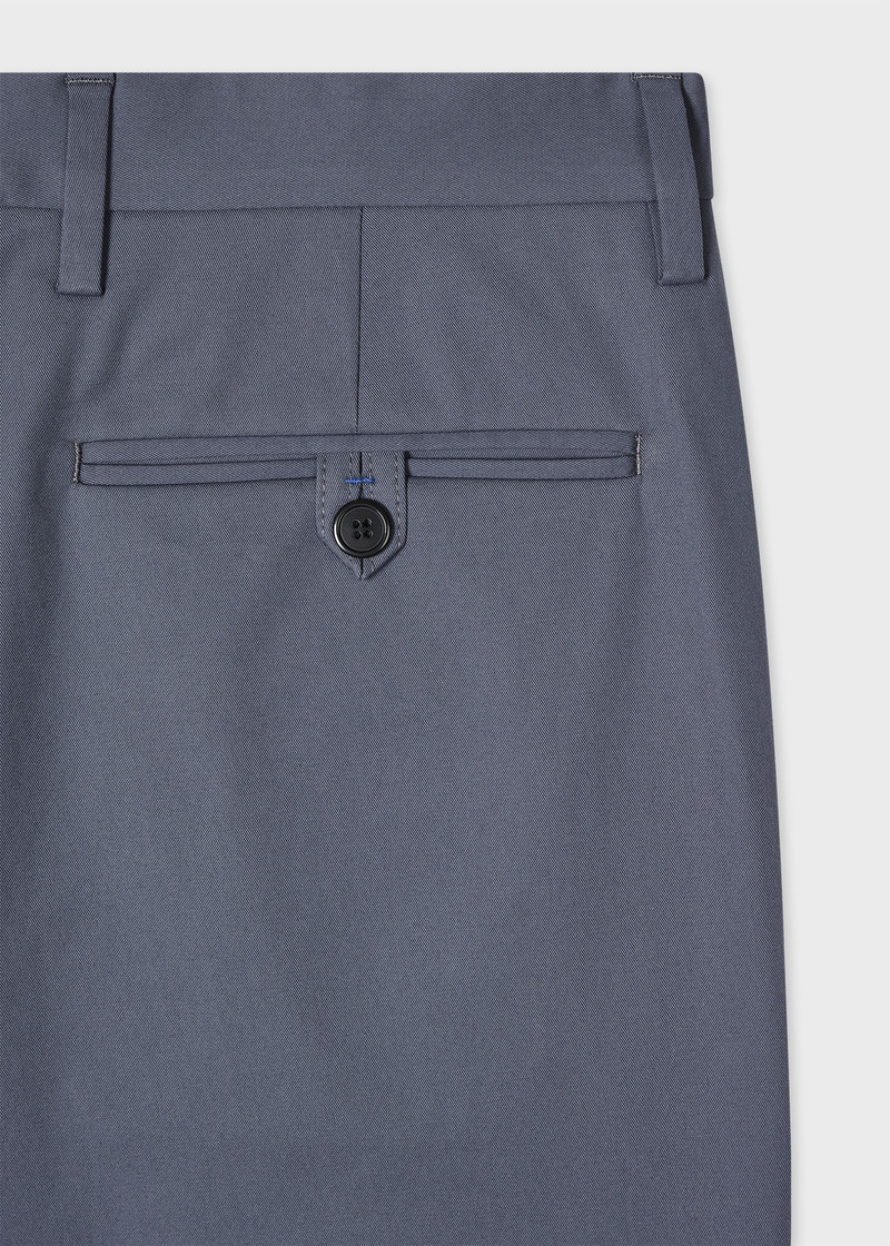 Paul Smith Dusty Blue Fine Cotton-Twill Chinos outlook