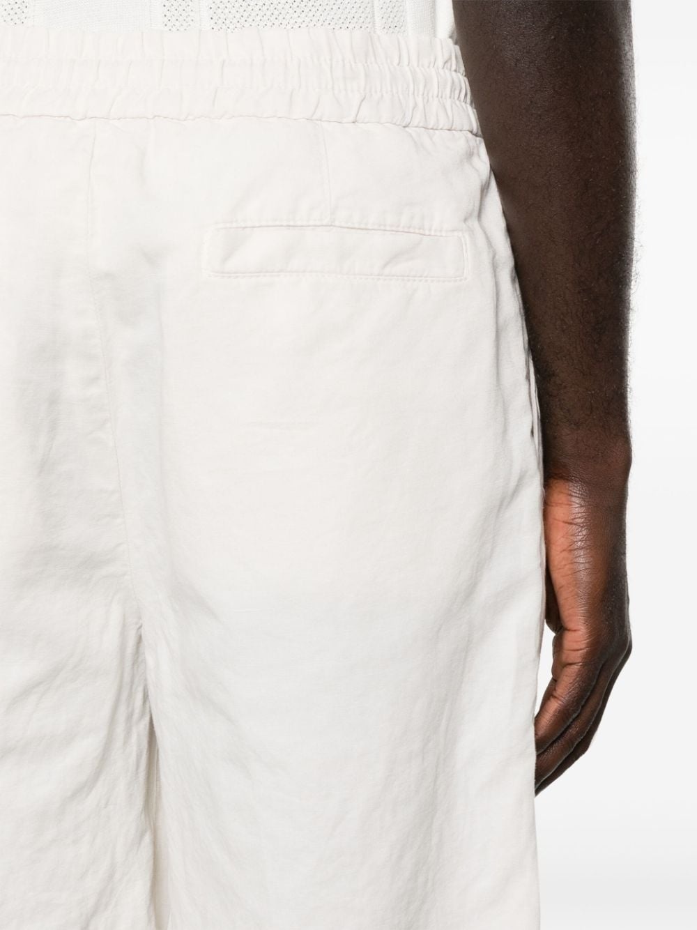 drawstring linen shorts - 5