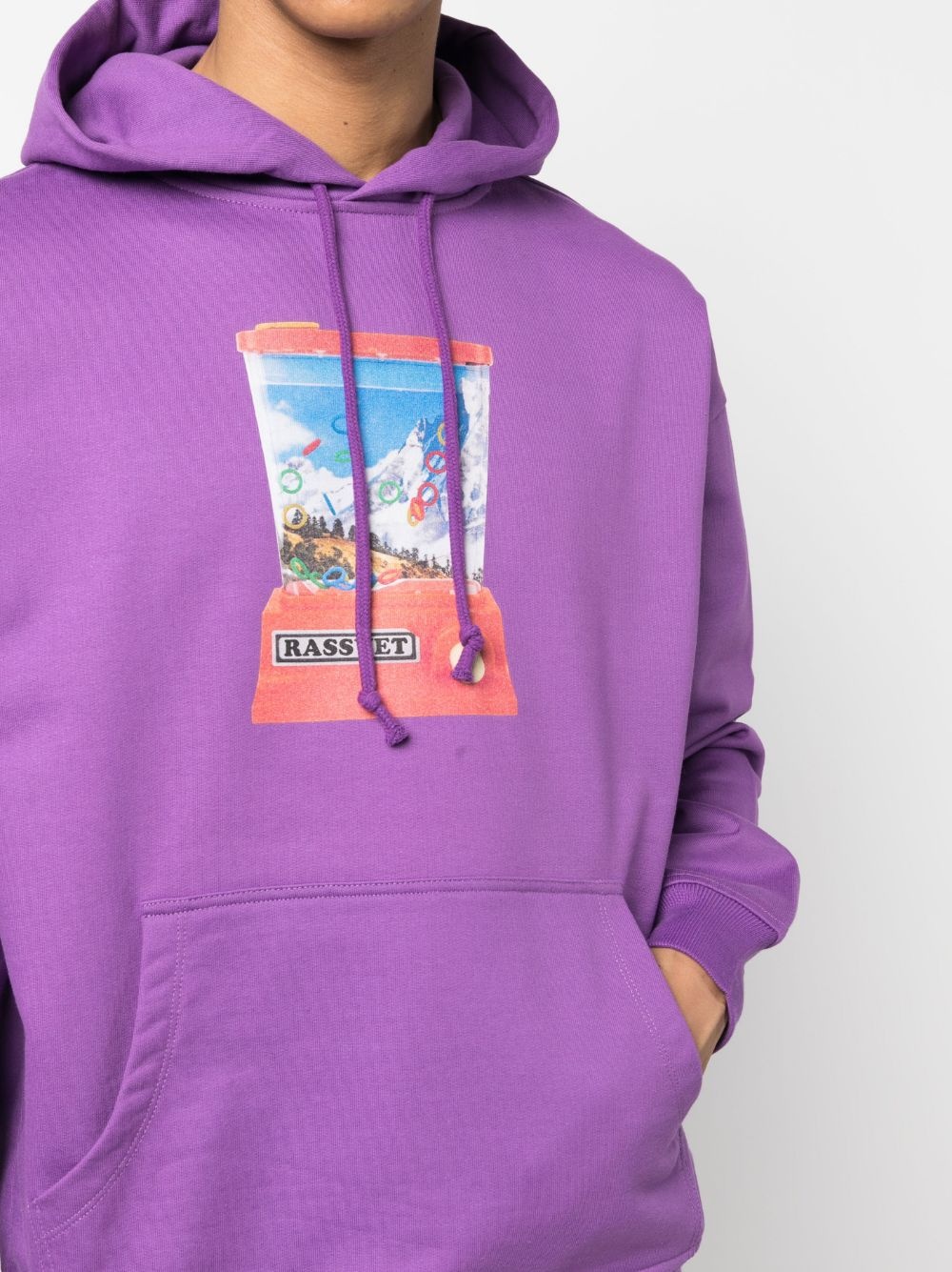 graphic-print cotton hoodie - 5