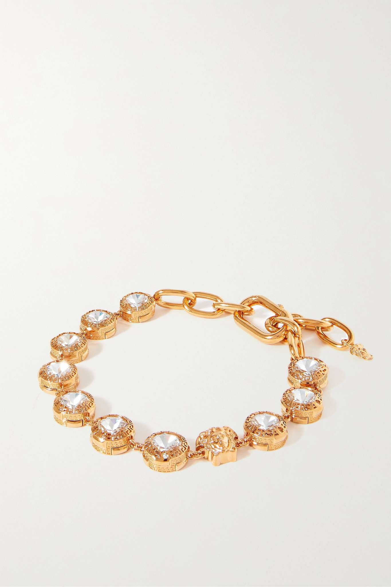 Gold-tone crystal necklace - 1