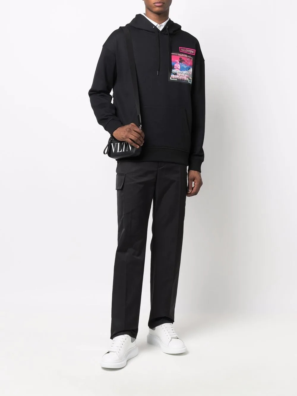 flap pocket cargo style trousers - 2