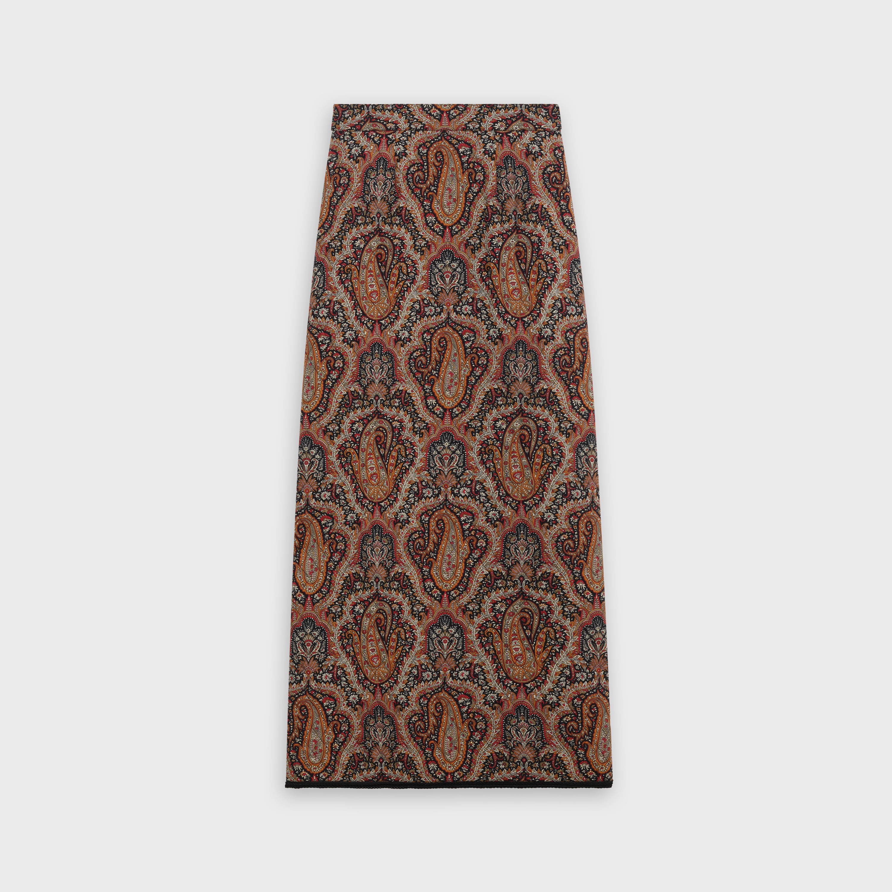 LONG BOUTIS SKIRT IN PRINTED WOOL - 2