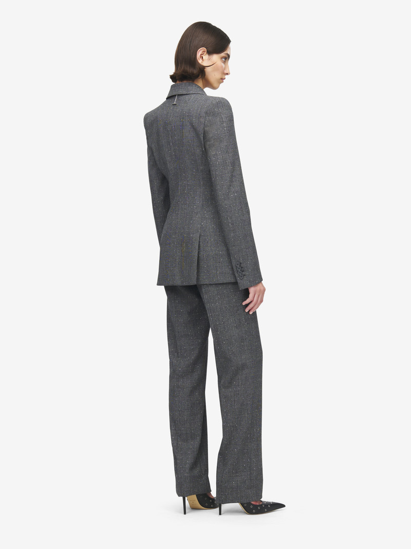 Flecked Glen Check Double-breasted Jacket 5