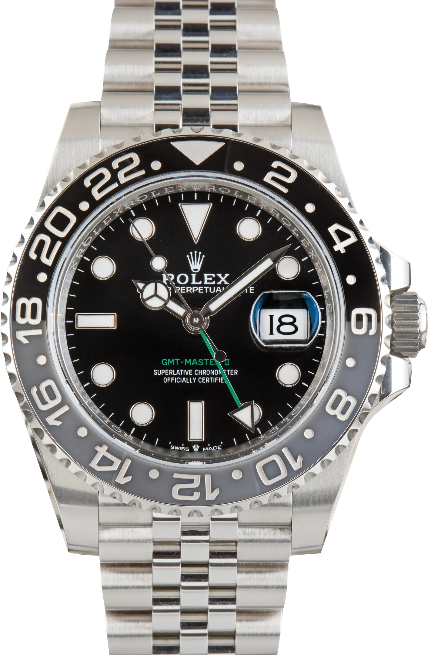 Used Black & Grey Bruce Wayne Rolex GMT-Master II Ref 126710GRNR - 1