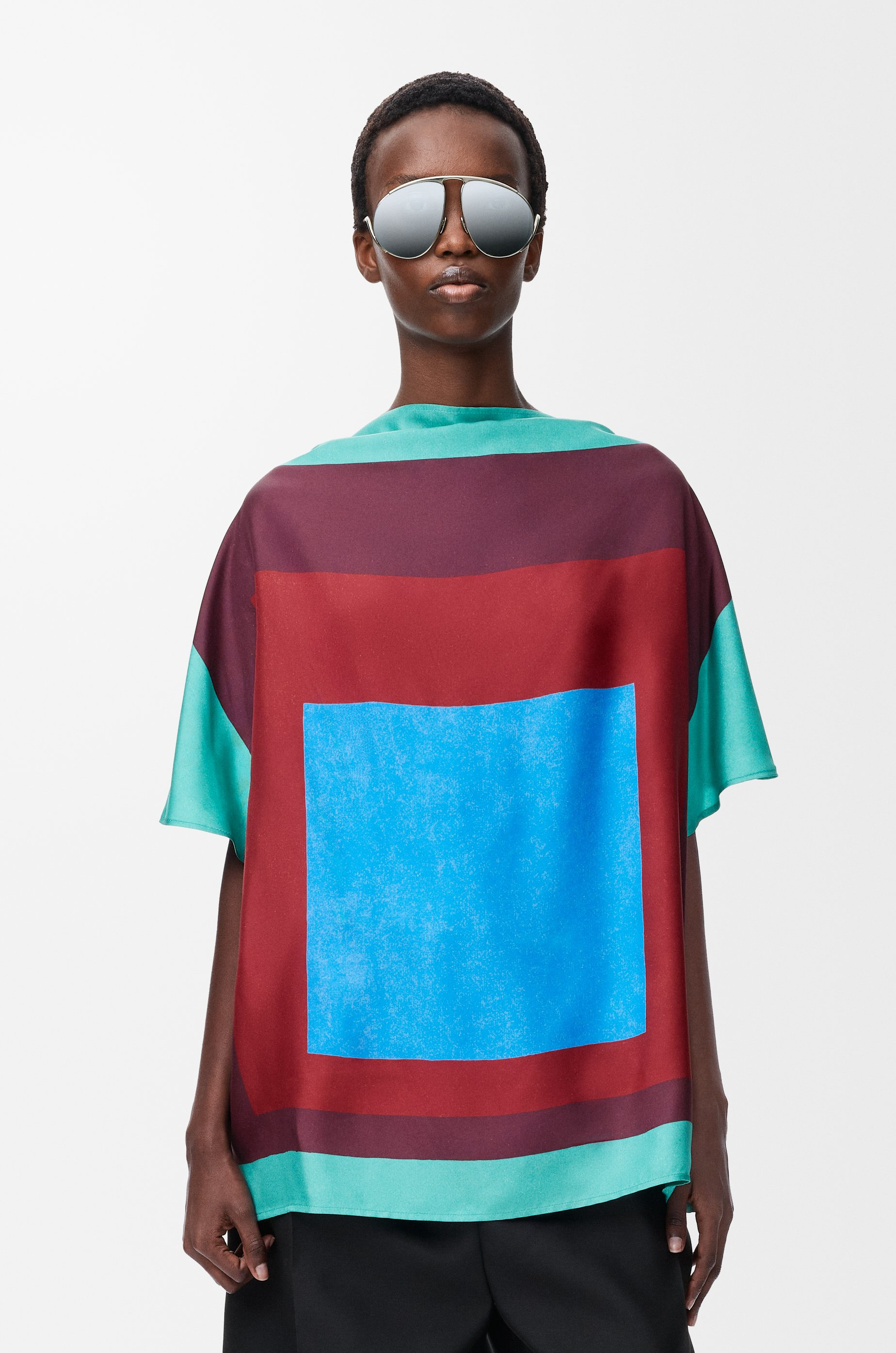 Scarf top in silk - 3