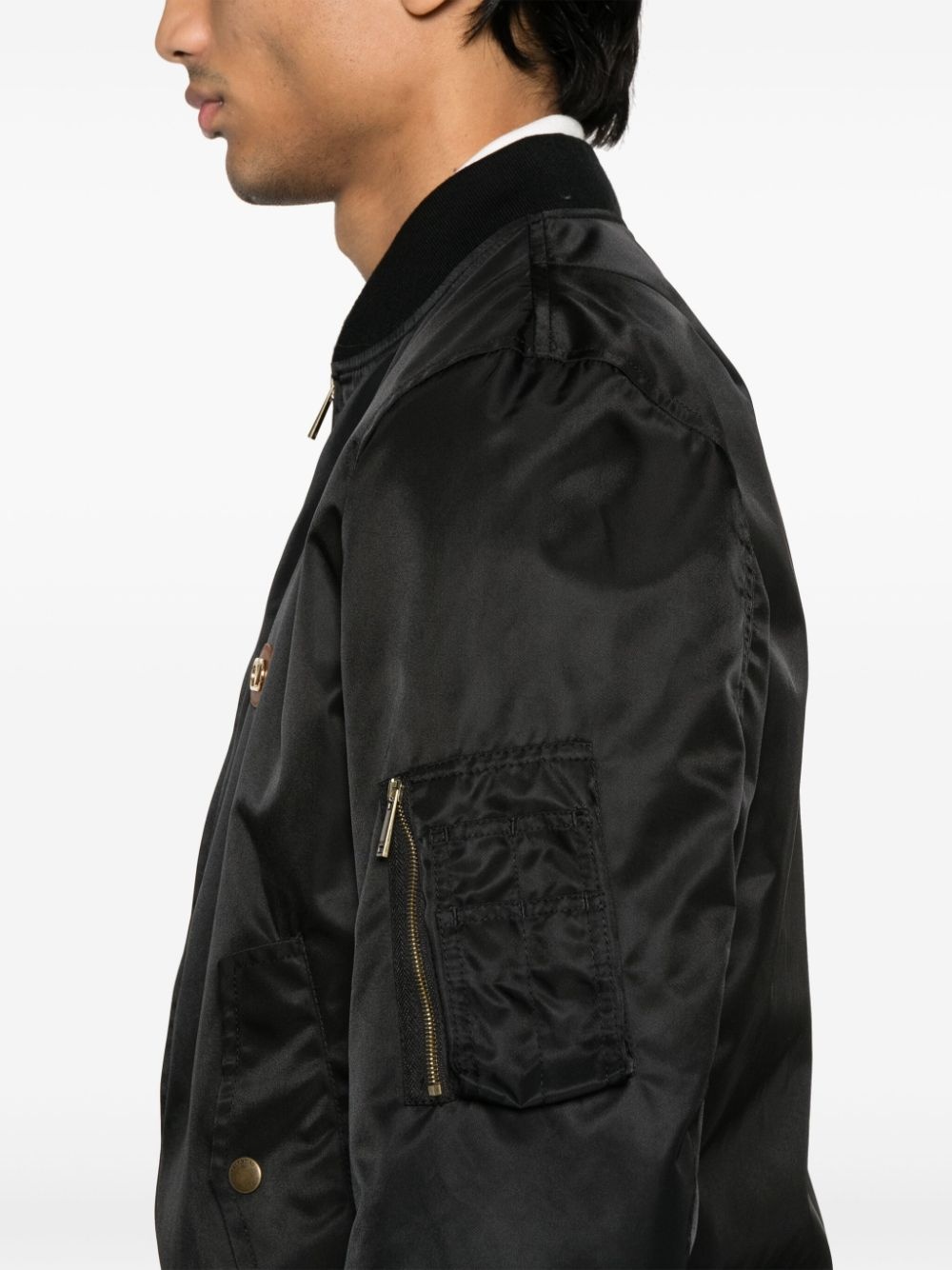 Black nylon bomber jacket - 5