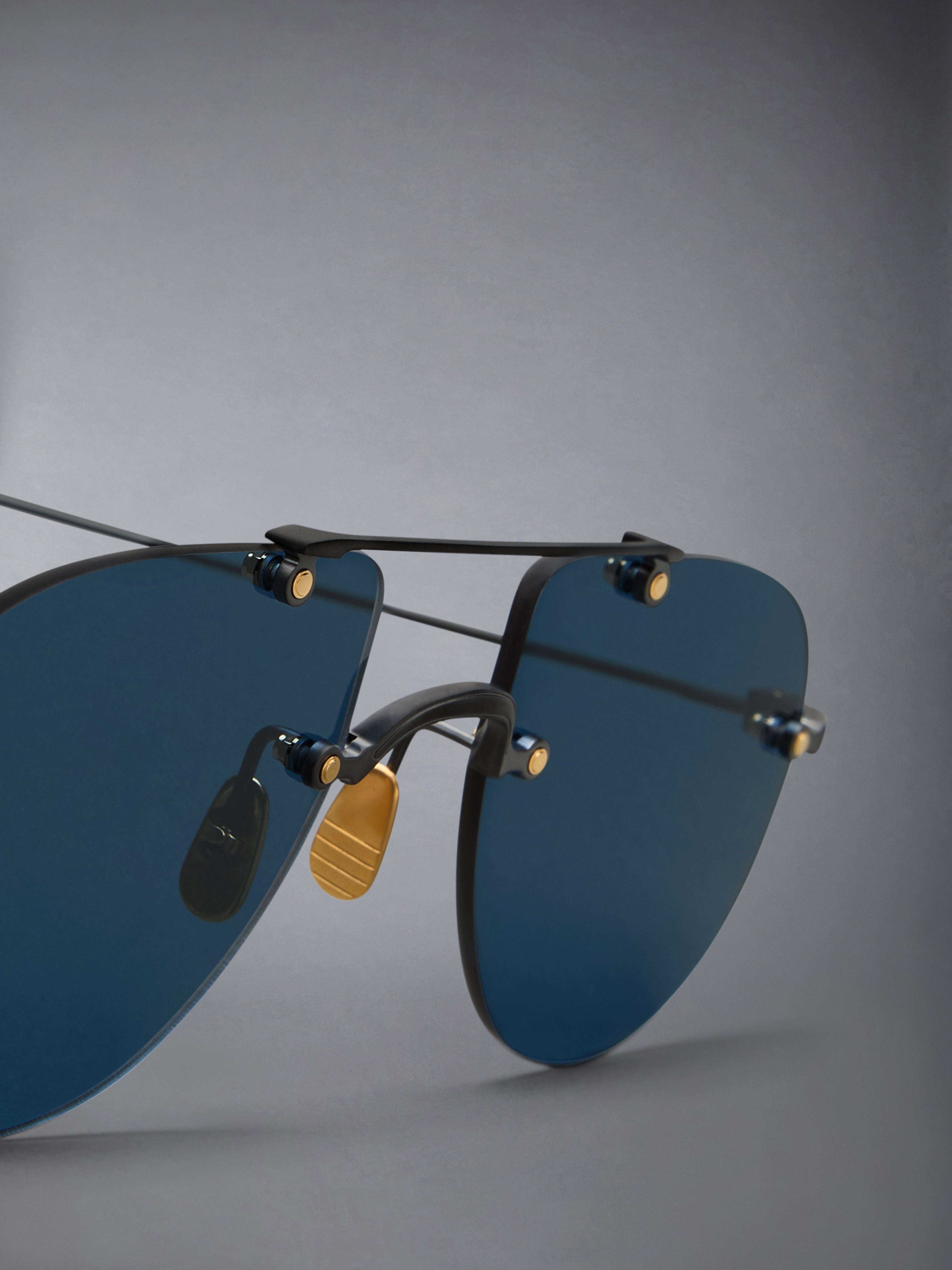 TITANIUM RIMLESS AVIATOR SUNGLASSES - 3