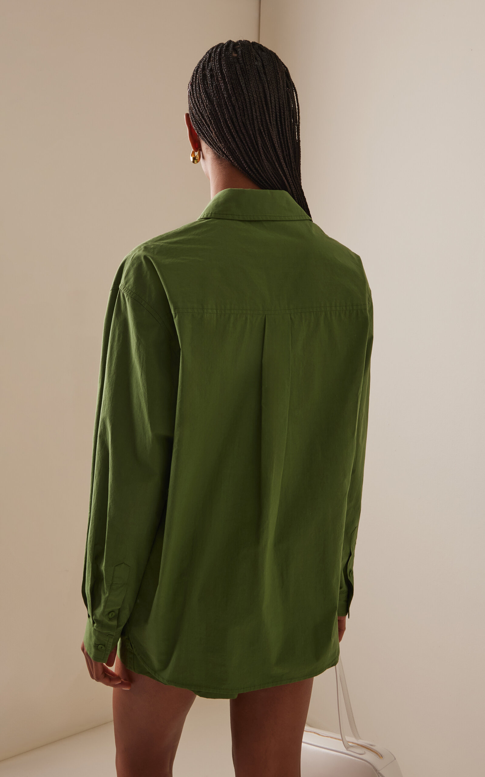 Relaxed Organic Cotton Shirt green - 4