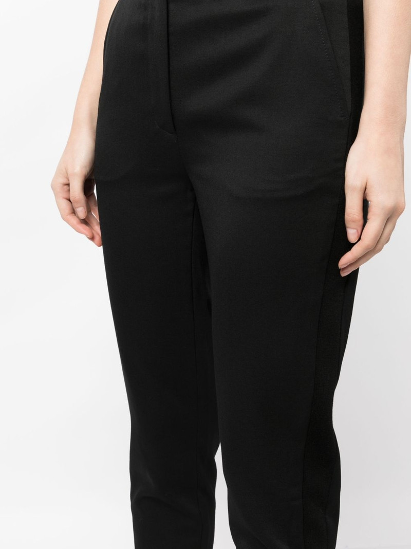 mid-rise wool tapered trousers 5