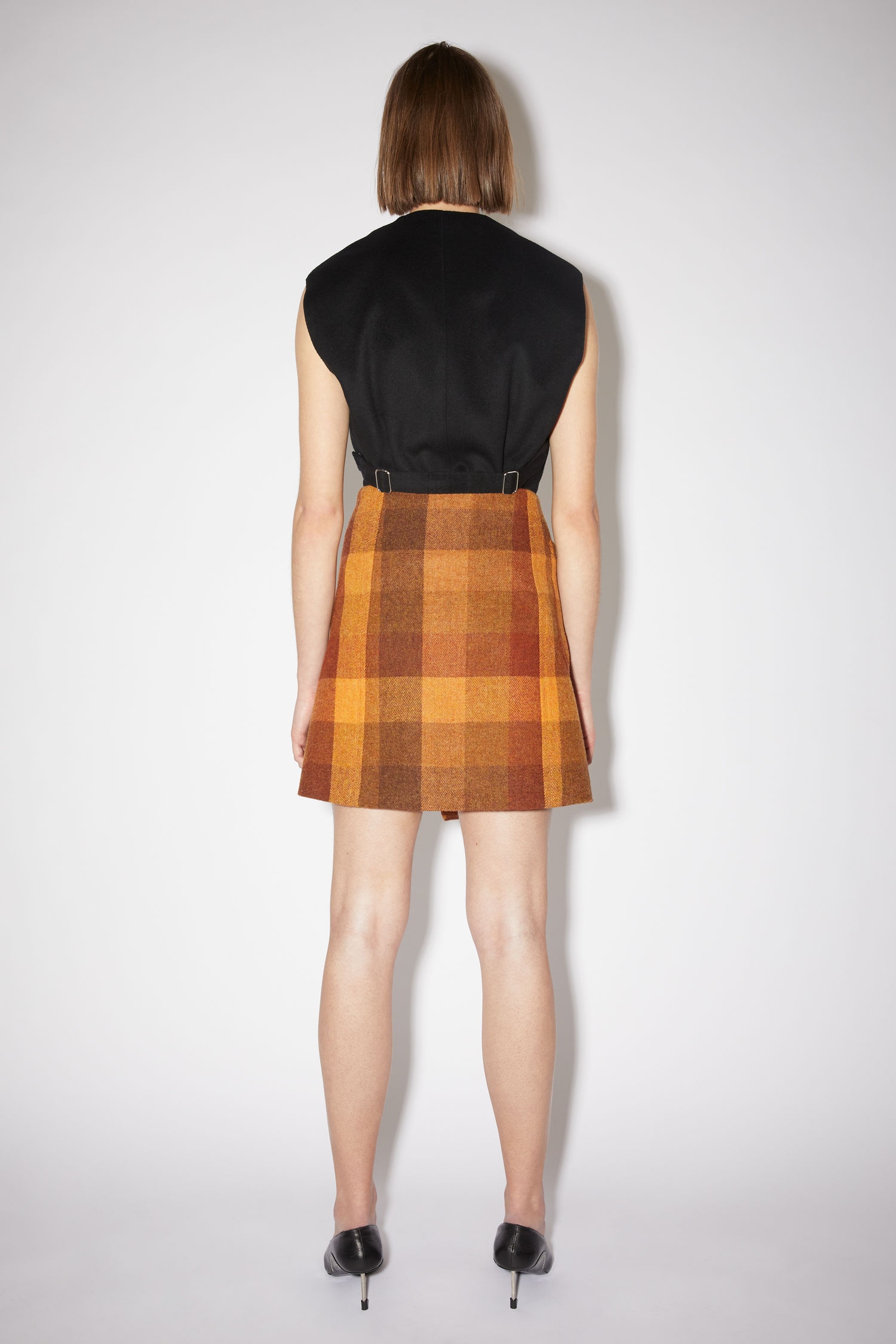 Asymmetric skirt - Brown/orange - 3