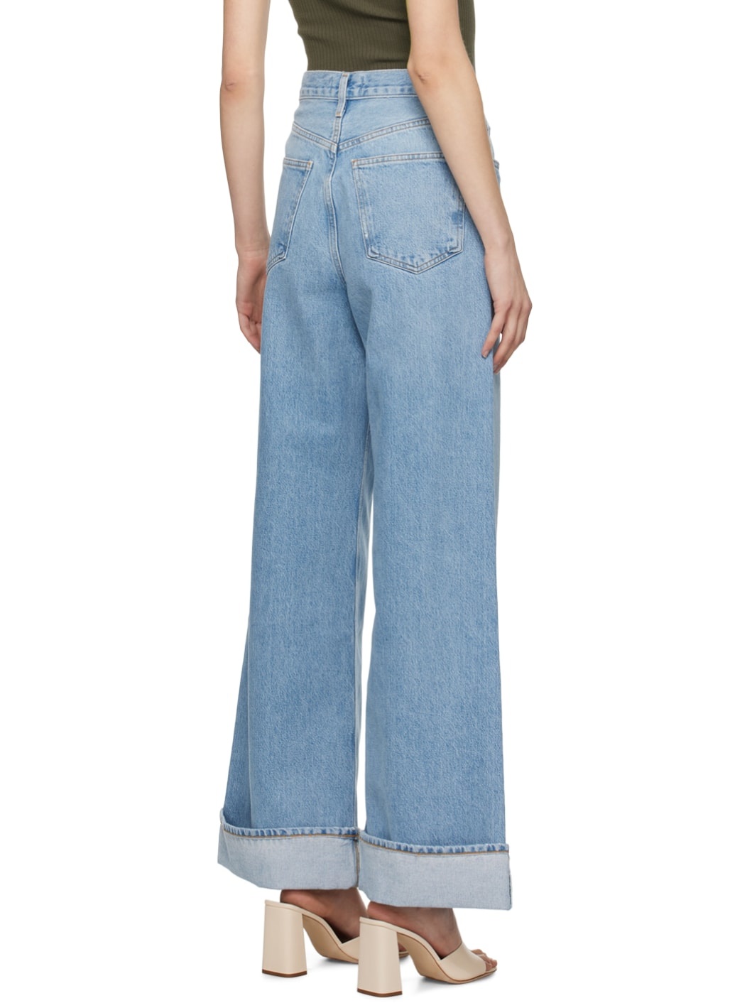 Blue Dame High Rise Wide Leg Jeans - 3