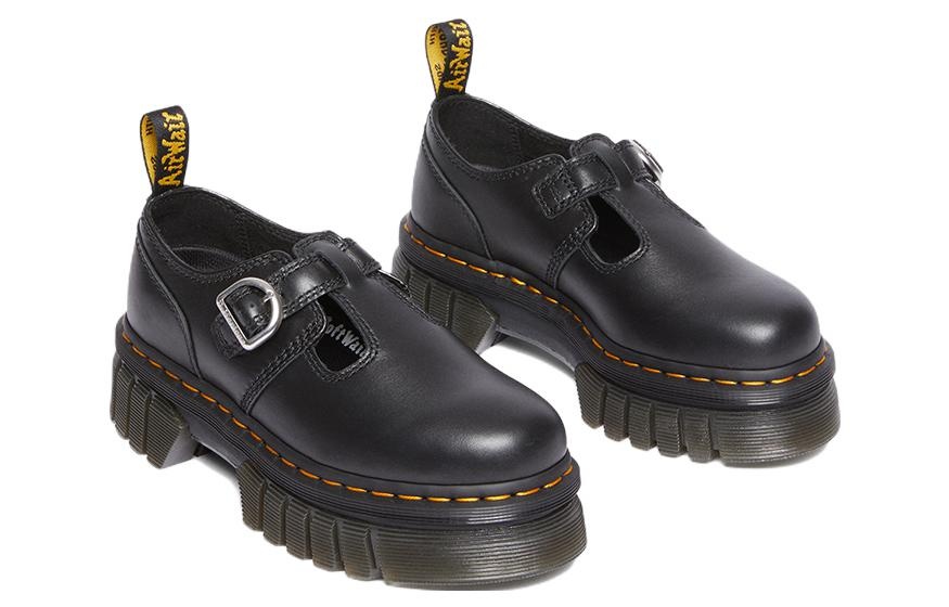 (WMNS) Dr. Martens Audrick Nappa Lux Platform Mary Jane 'Black' 30685001 - 3