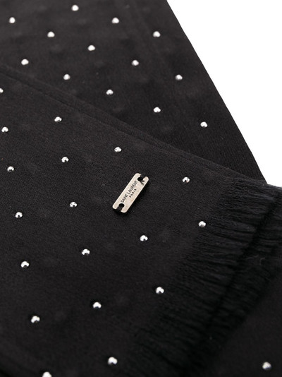 SAINT LAURENT spotted mini tie scarf outlook