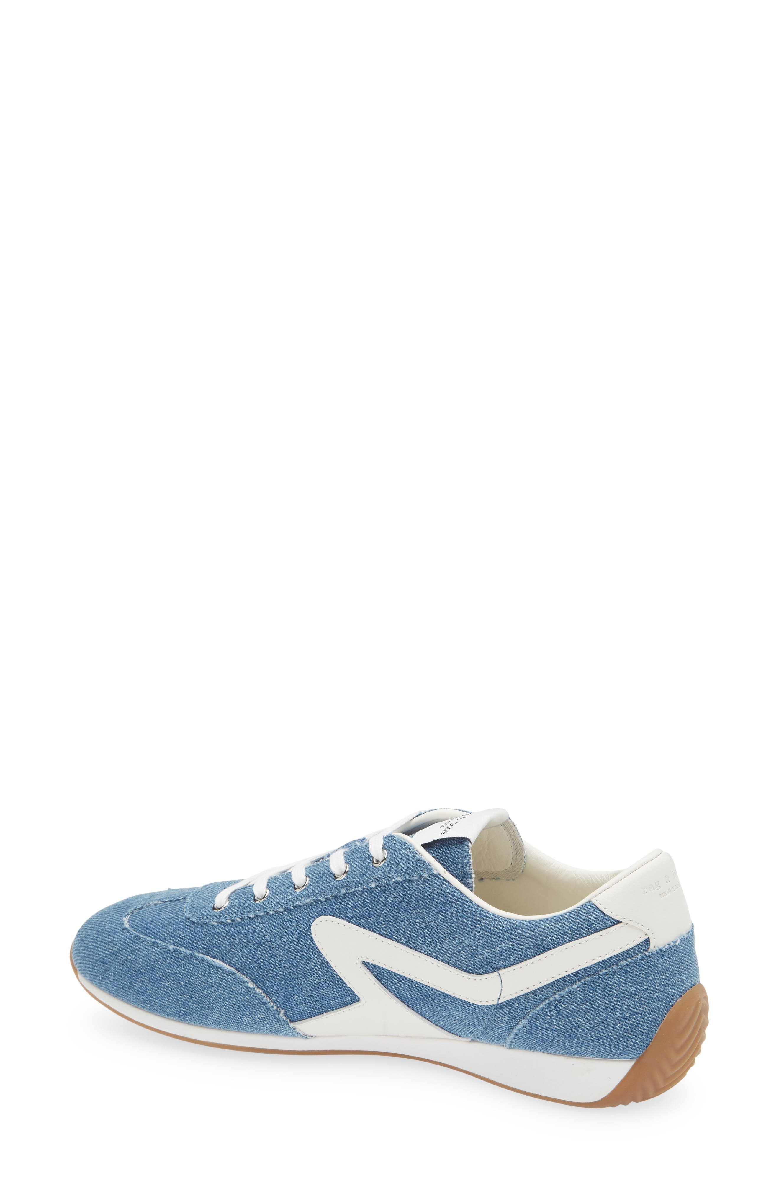 rag & bone Retro Runner Slim Sneaker in Medium Wash Denim at Nordstrom - 2