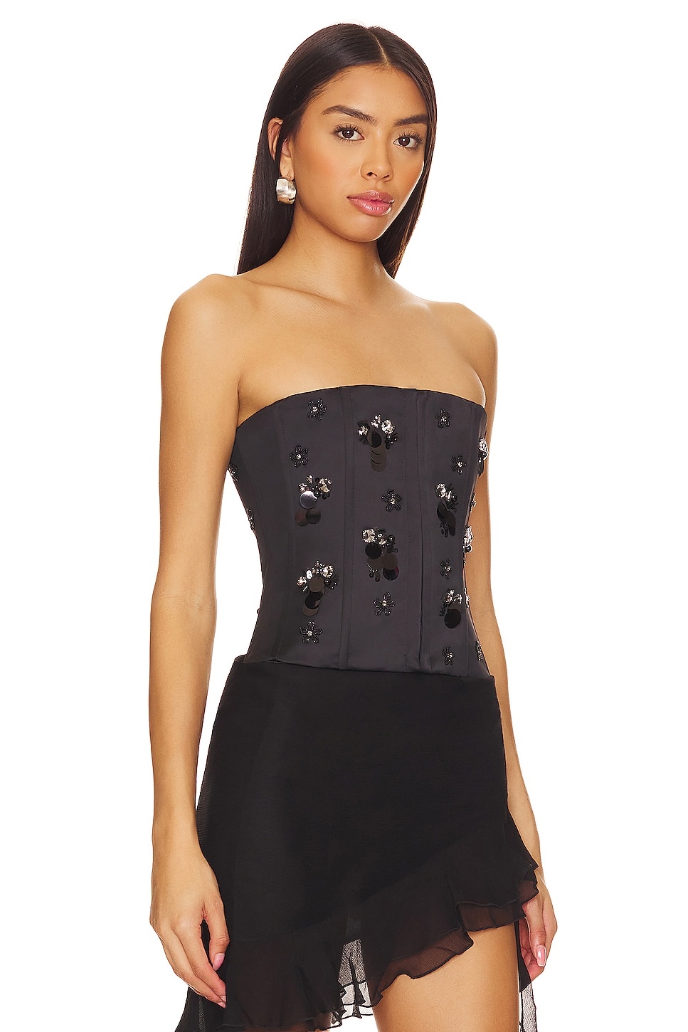 Embellished Satin Corset - 2