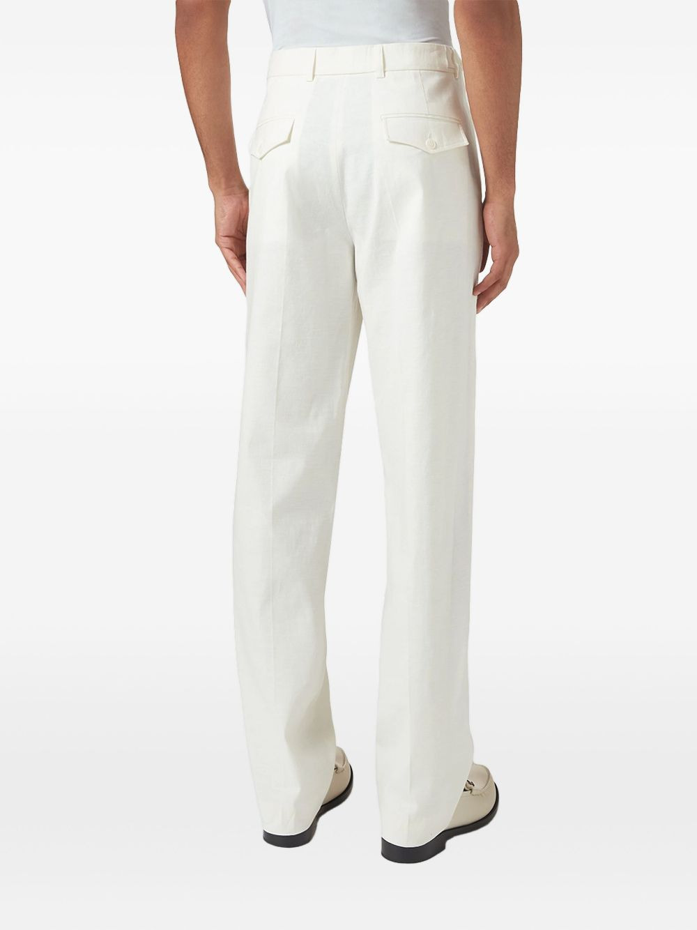 pleated pocketed tailored trousers - 3