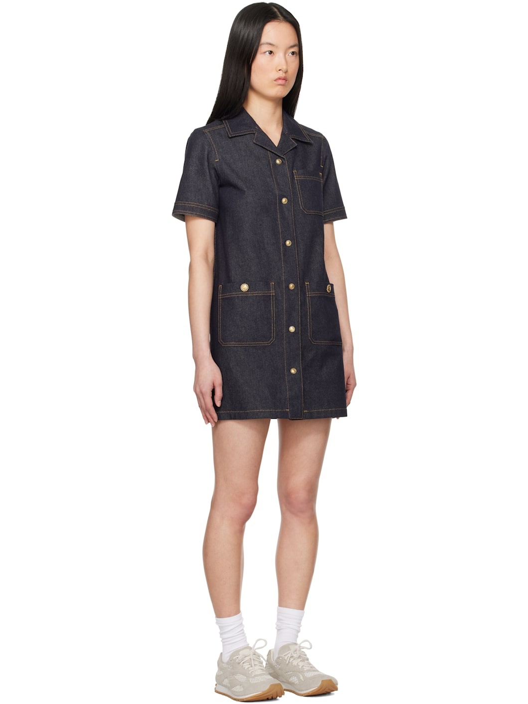 Blue Denim Shirt Minidress - 2