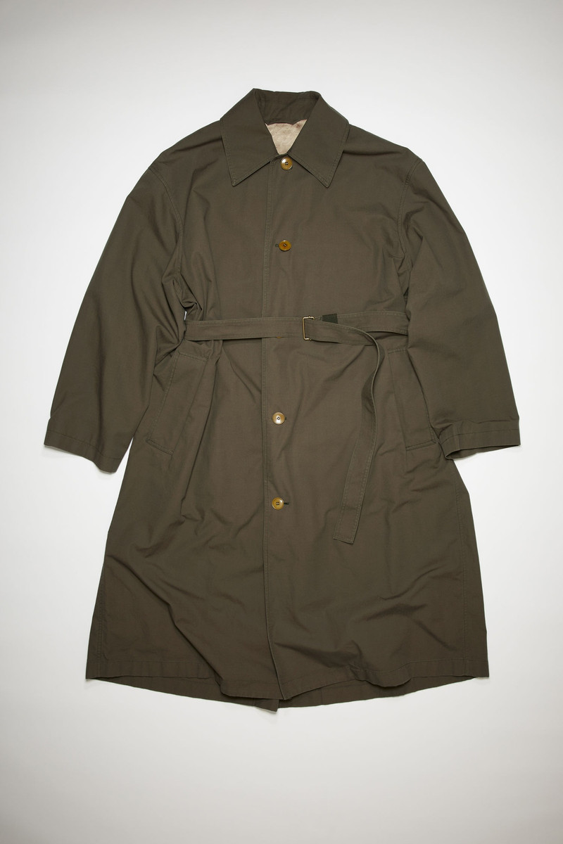 Relaxed fit coat - Dark Olive 1