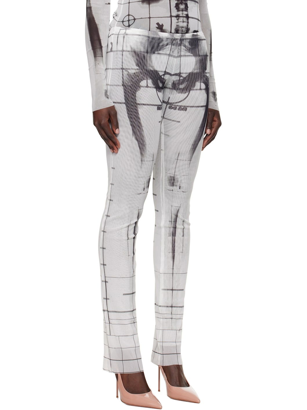 White & Black 'The Squeletor' Lounge Pants - 2