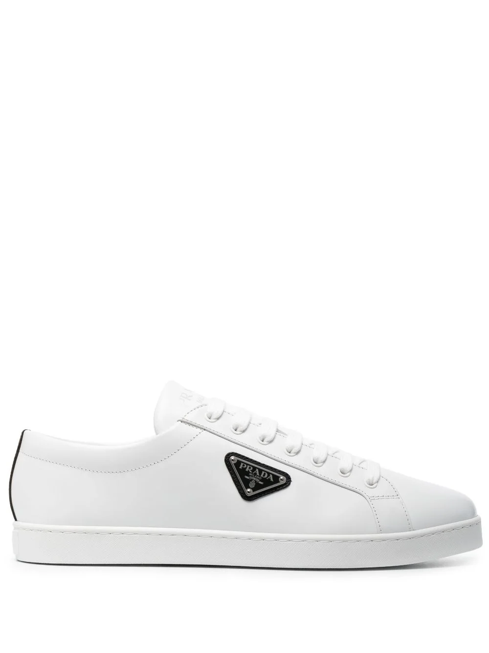 Brushed leather low-top sneakers - 1