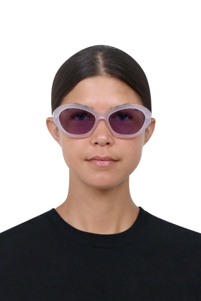 RECTANGLE SUNGLASSES | CLEAR PURPLE - 4