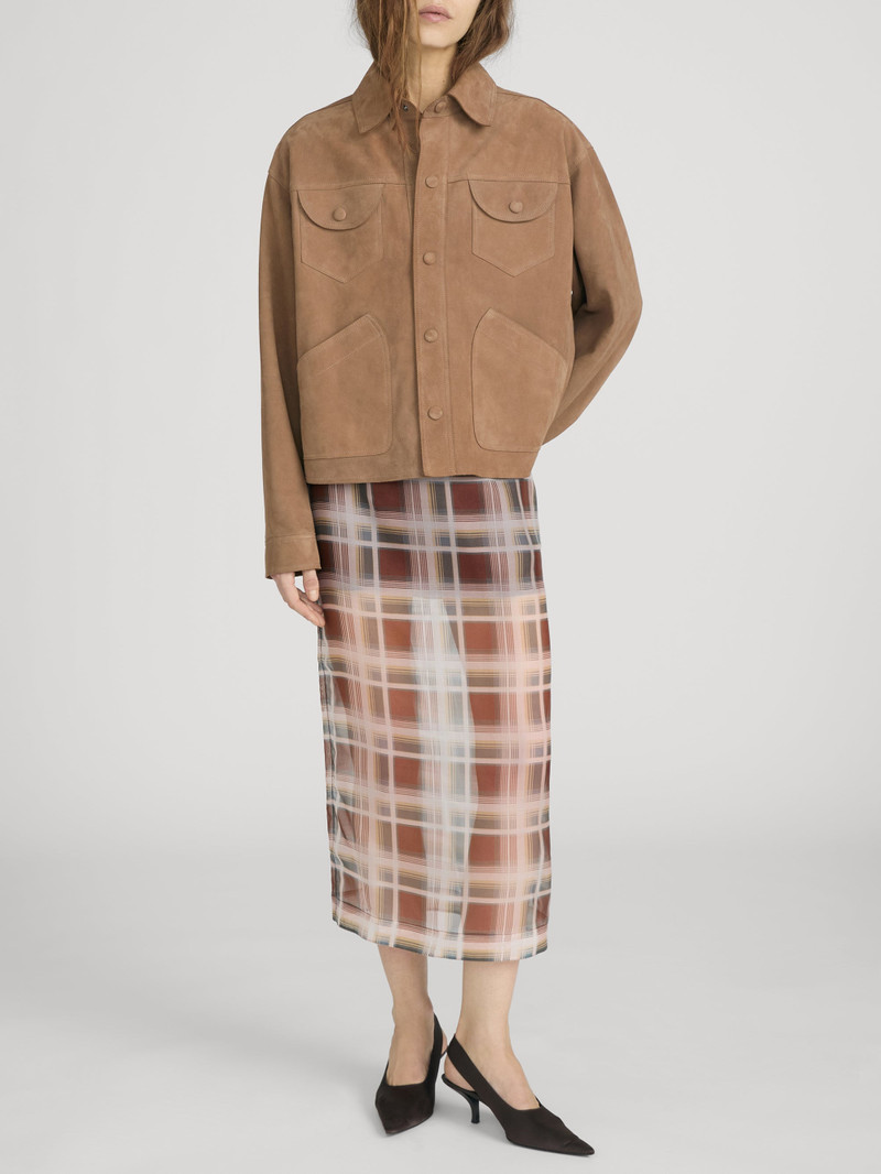 FRAME The Plaid Organza Skirt outlook