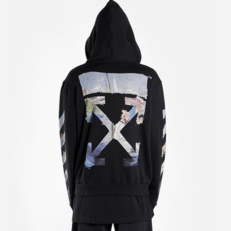 OFF-WHITE diagonal arrow print zipped cotton OMBE001R190030121088 - 6