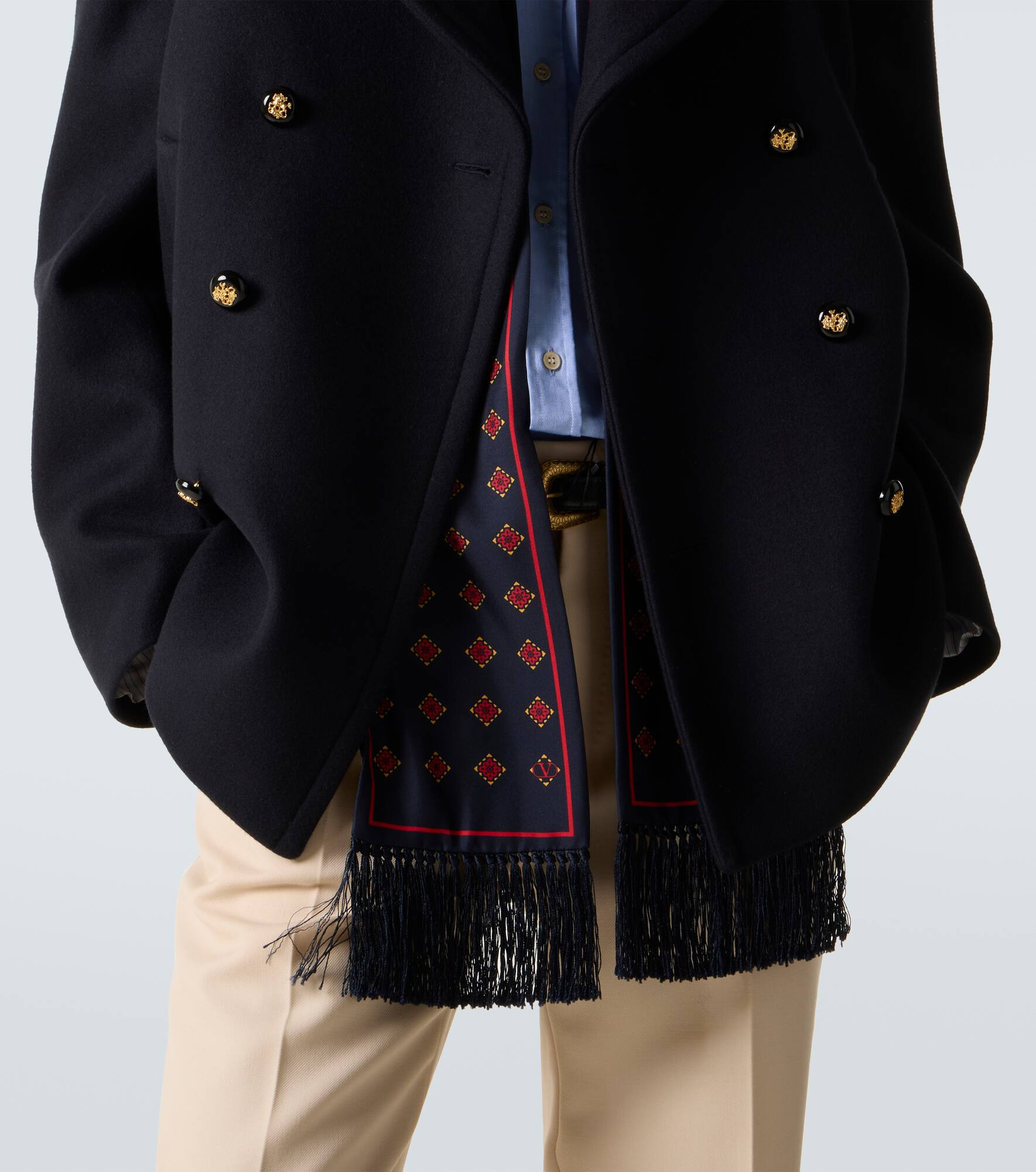 Double-breasted virgin wool jacket - 6