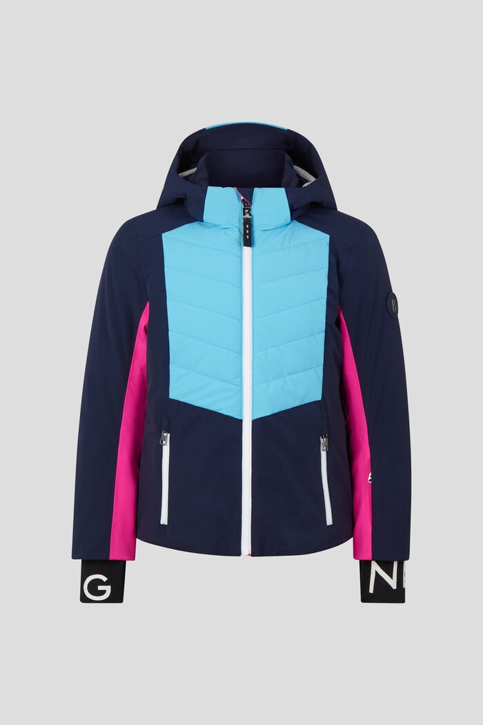 Kati Kids ski jacket in Navy blue/Light blue - 1