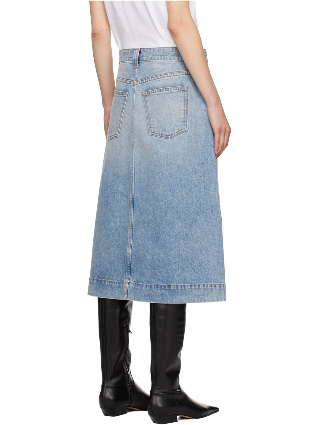 Blue Charlene Denim Midi Skirt - 3