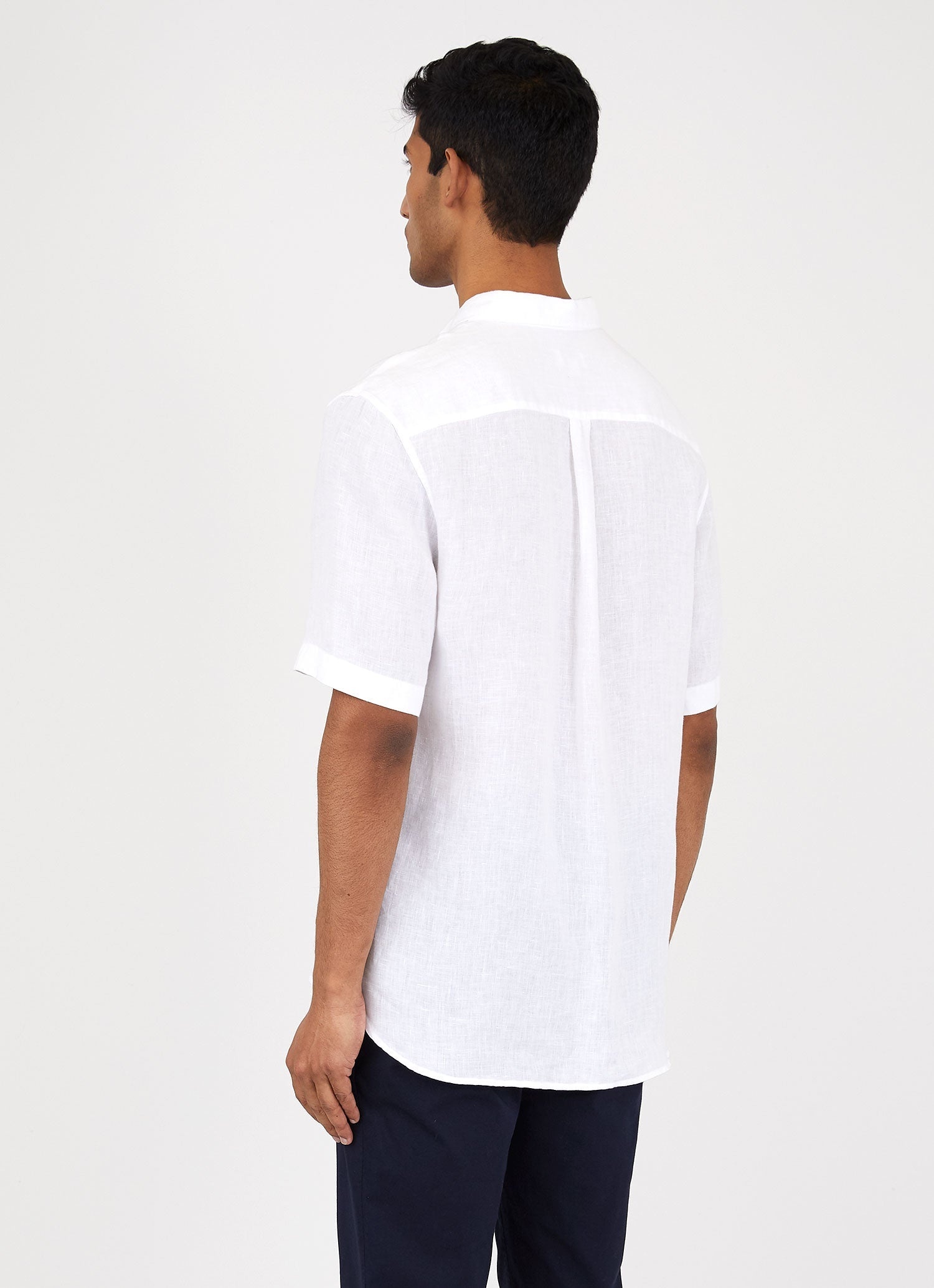 Short Sleeve Linen Shirt - 10