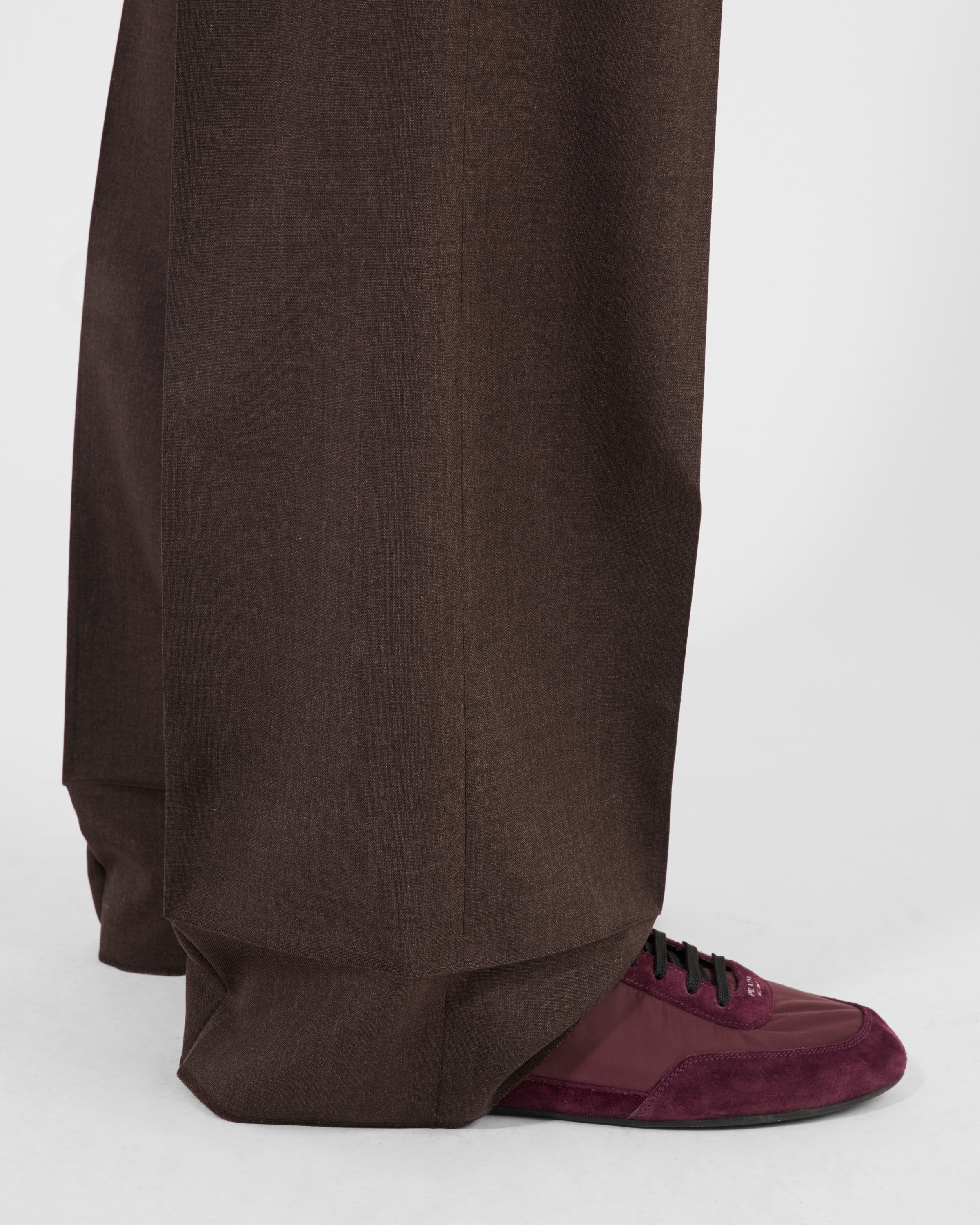 Mohair and silk pants with printed belt - 4