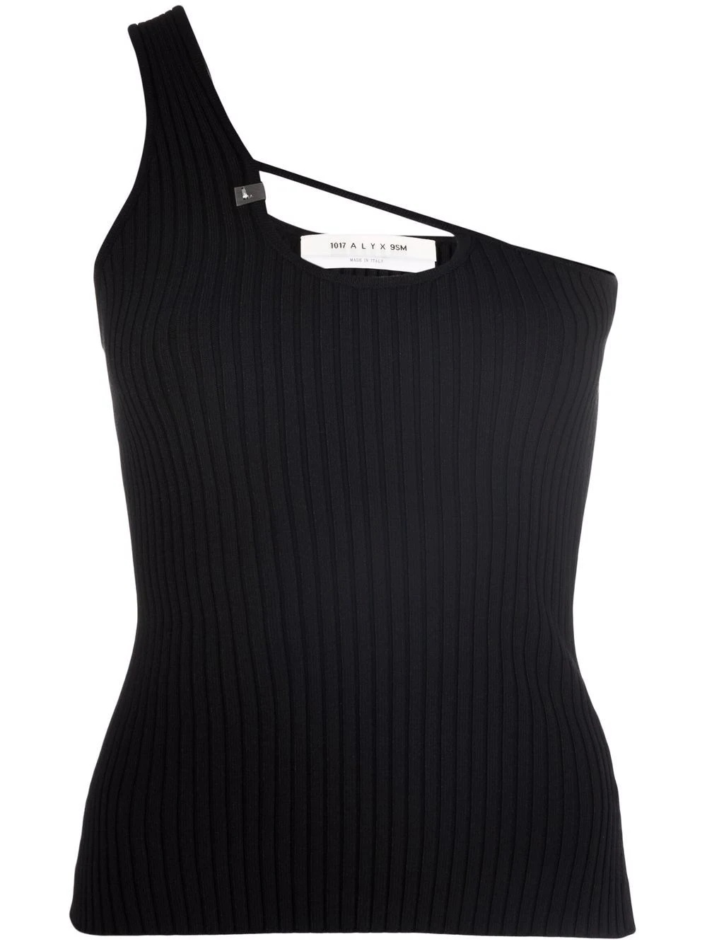 one-shoulder ribbed top - 1