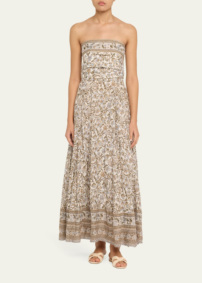 VERONICA BEARD Lana Floral Strapless Maxi Dress outlook