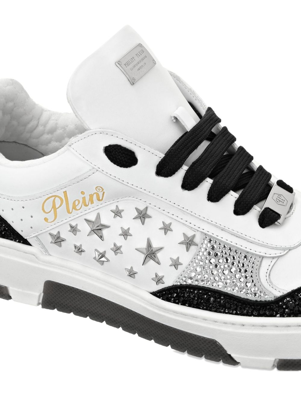 studded leather sneakers - 4