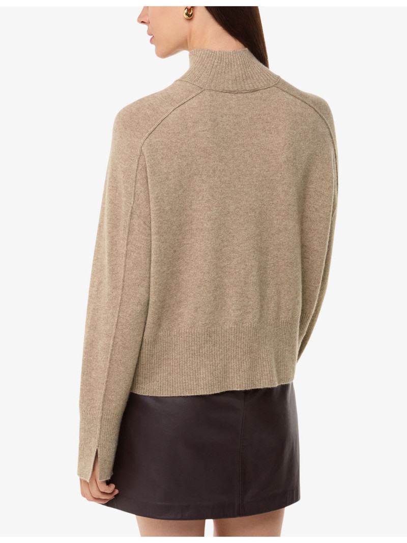 Funnel-neck long-sleeve cashmere jumper 4