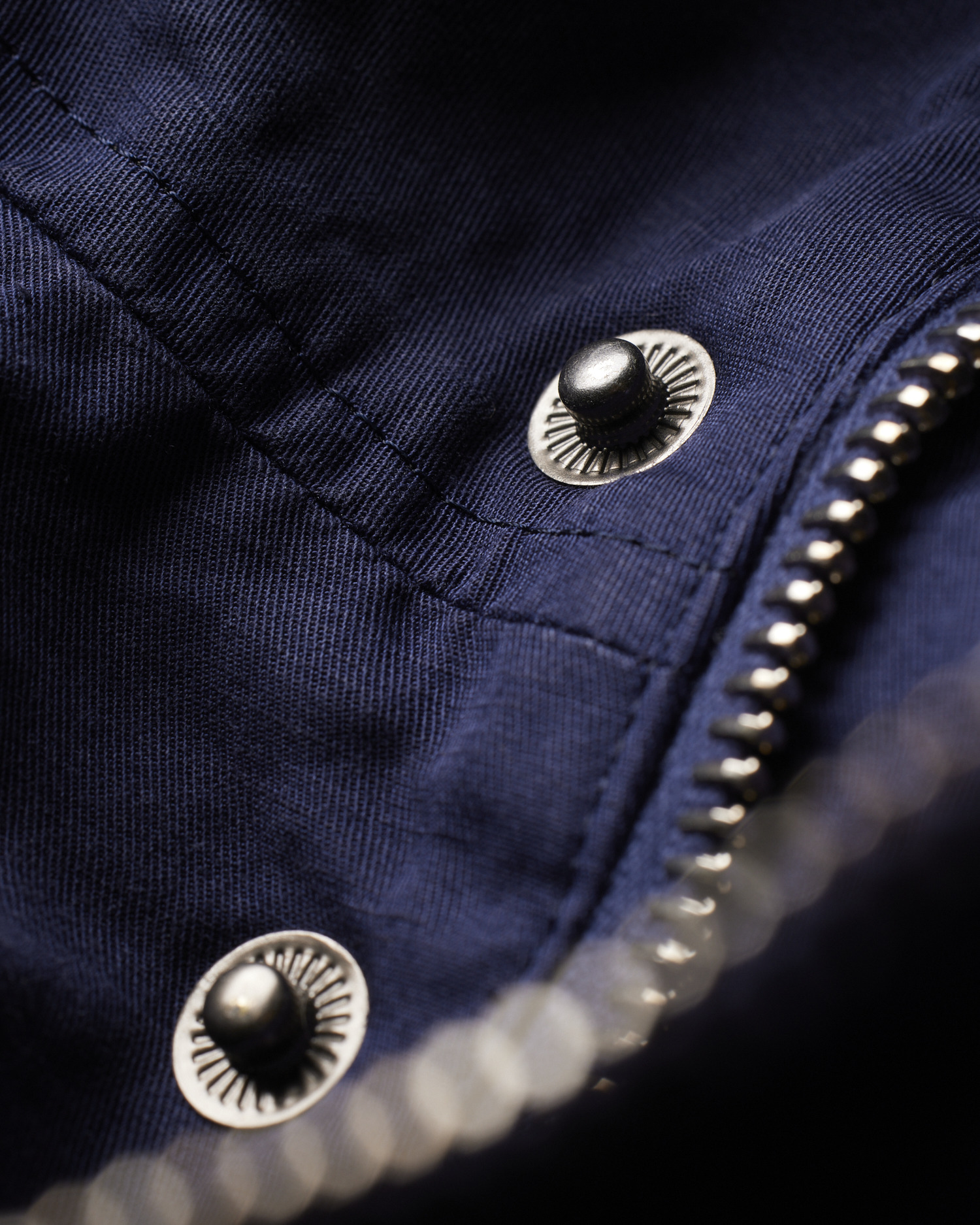 Navy Garment-Dye Cotton-Linen Field Jacket - 6