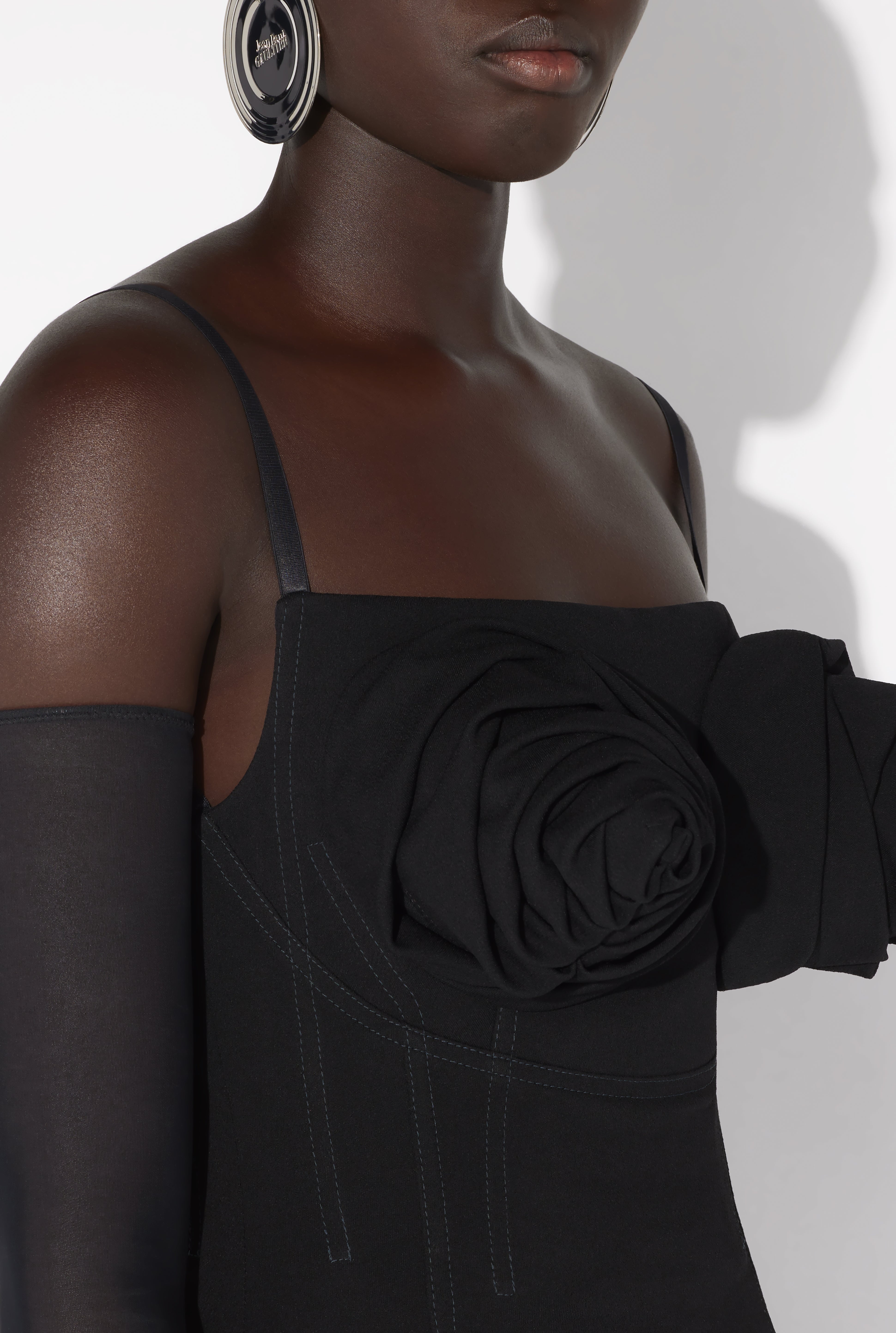 THE BLACK CONICAL BRA CUP DRESS - 4