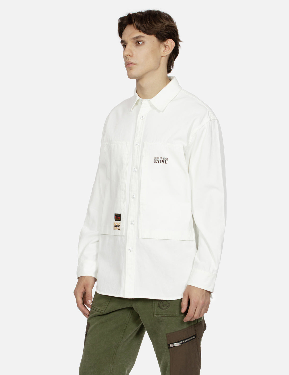 CAMOUFLAGE BRUSHSTROKE DAICOCK PRINT RELAX FIT SHIRT - 8