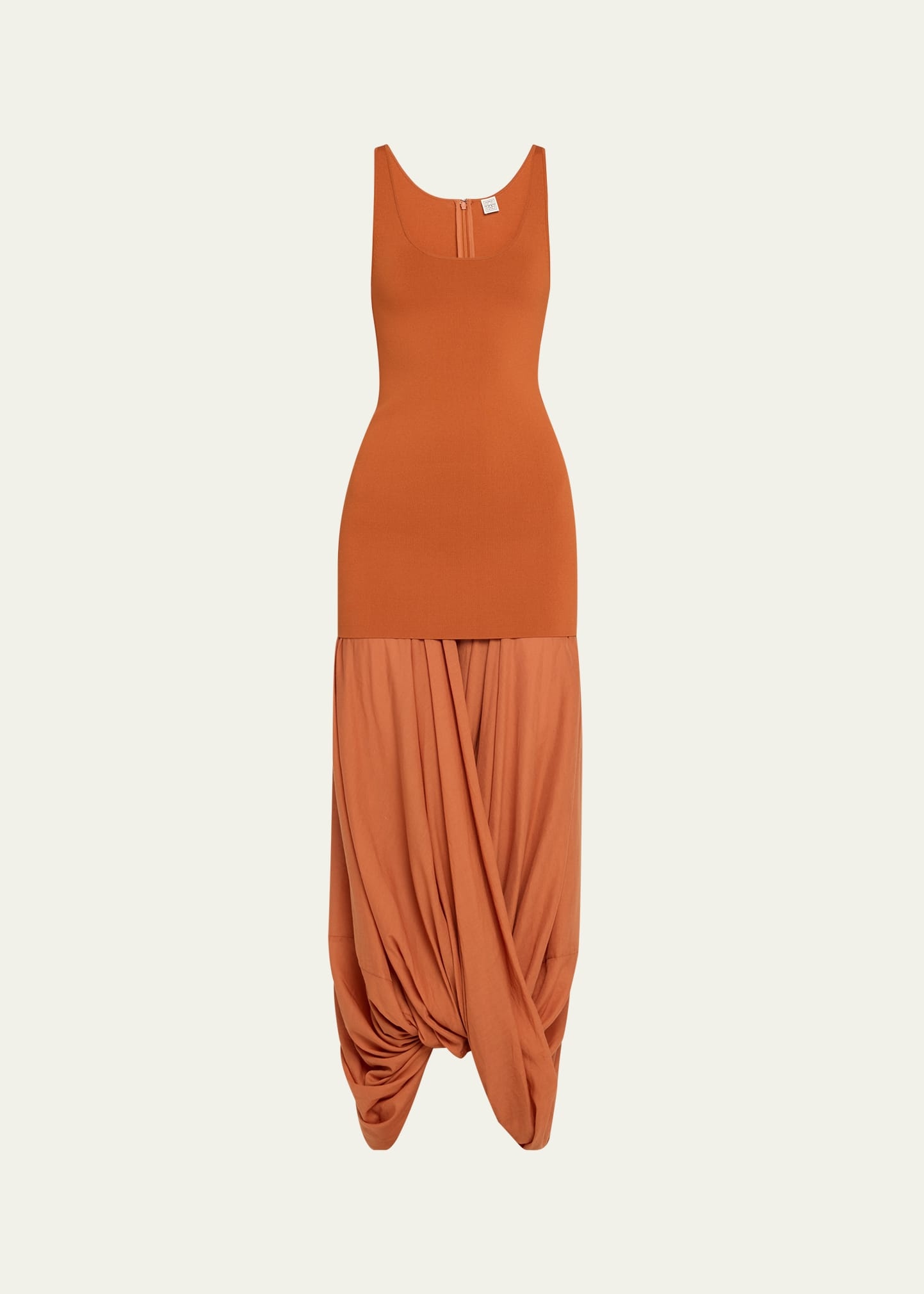 Draped Cocoon Maxi Tank Dress - 1
