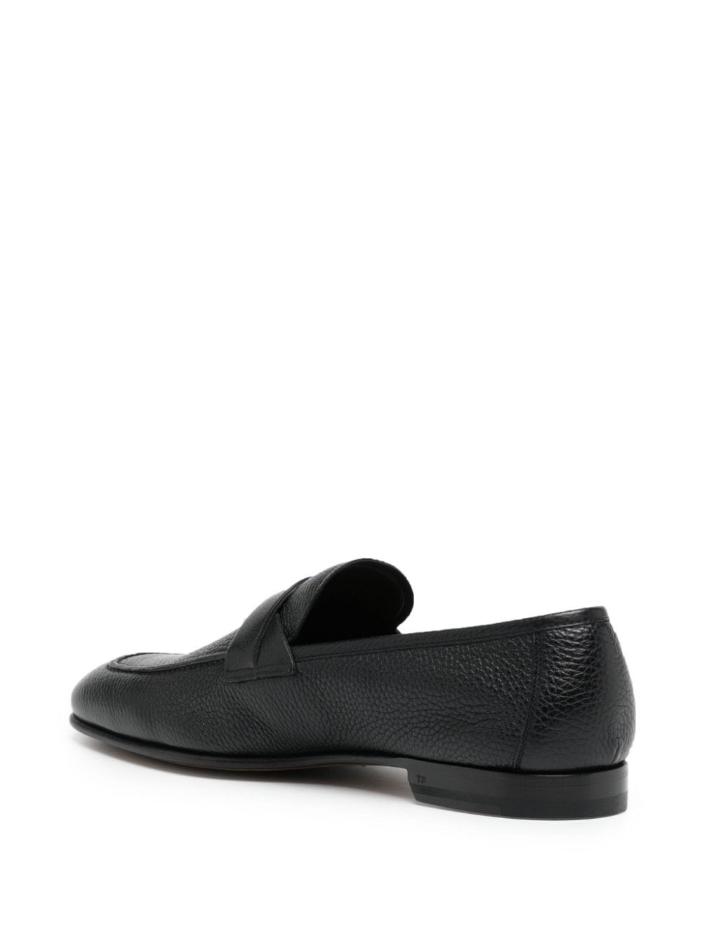almond-toe leather loafers - 3