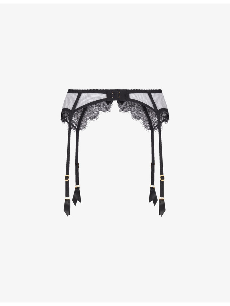 Lorna bow-embellished lace suspenders 4
