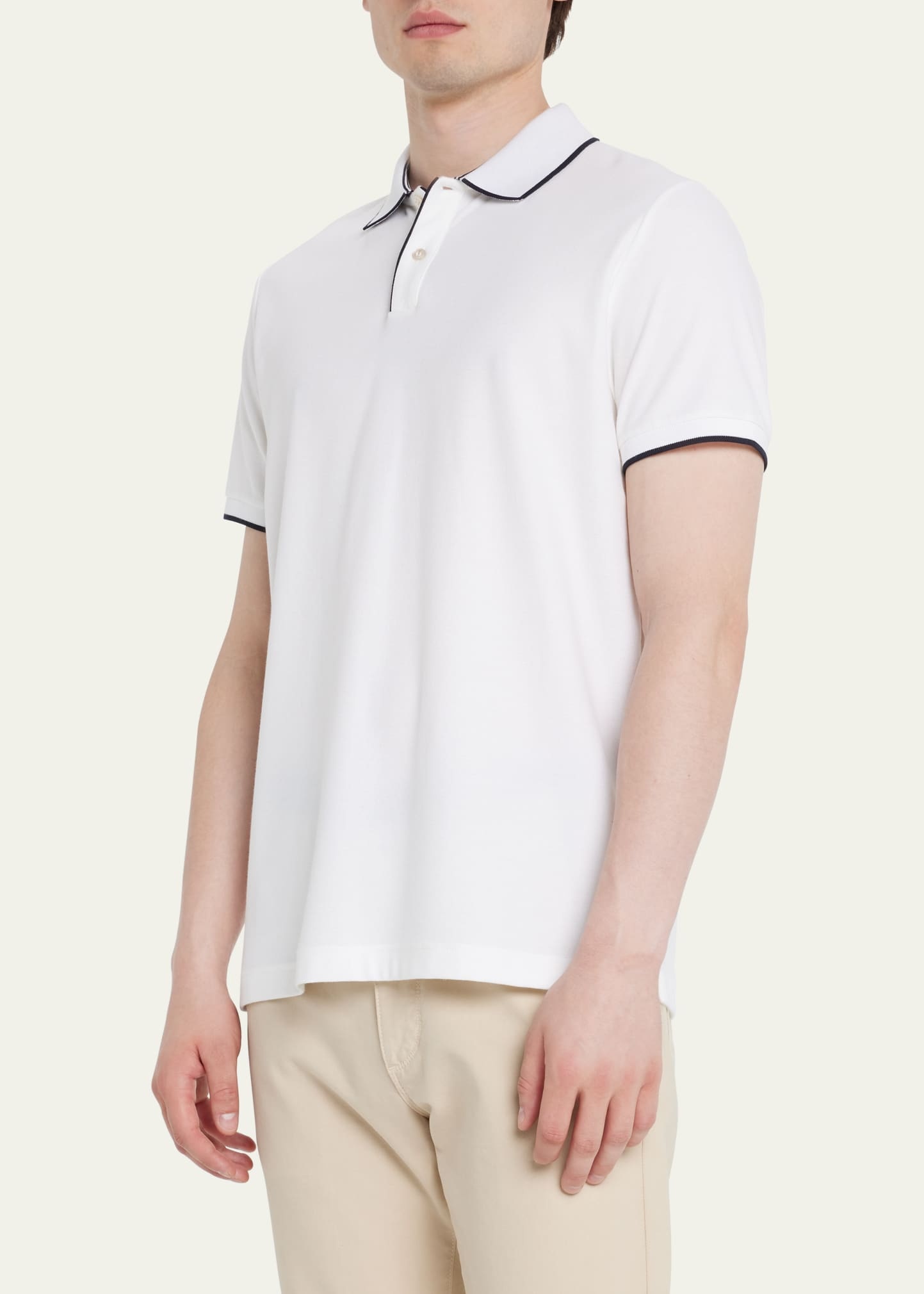 Men's Brentwood Tipped Jersey Pique Polo Shirt - 4