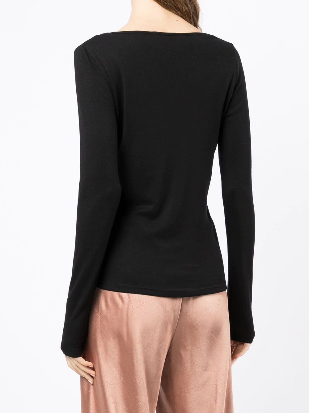 scoop-neck long-sleeve - 4